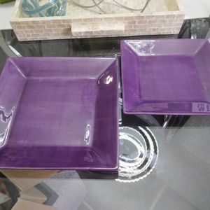 CORSICA PLUM SALAD AND DINNER PLATES (set of 6/each size)